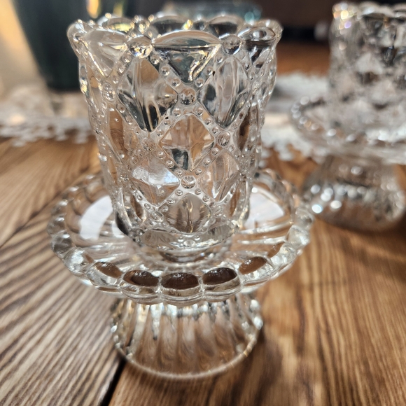 Other - Elegant Clear Glass Candle‎ Holder